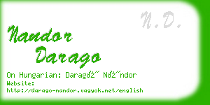 nandor darago business card